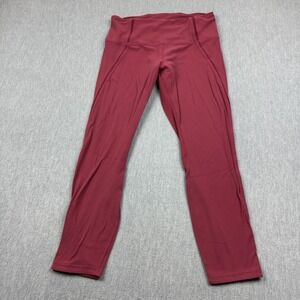 Lululemon Leggings‎ Womens 10 Red Nulu Mesh Panels High-Rise Tight 26" Yoga